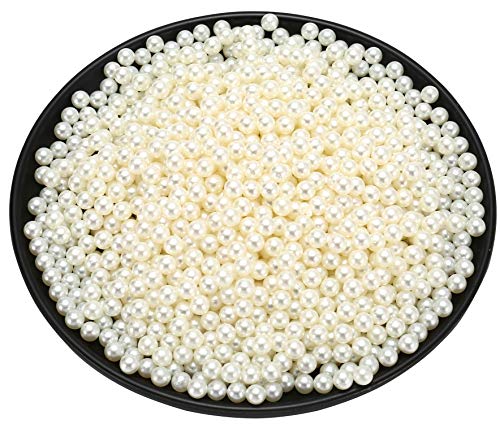 image for Sooyee Art Faux Pearls 2100+Pcs 6mm Ivory Loose Beads no Hole for Vase