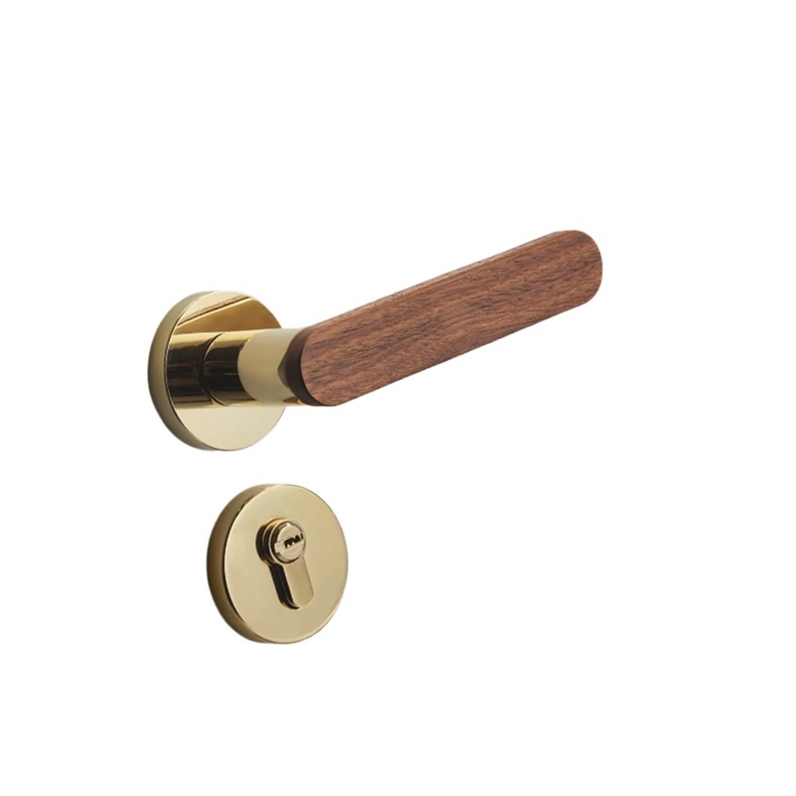 Poignée de porte à vent en rondins noire avec clé pour chambre bois
