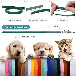   GAMUDA-20-Newborn-Puppy-Collars--Super-Soft-Double-Velvet-Whelping-Puppy-Collars-Adjustable-Litter-Collars-for-Puppies--Assorted-Colors-Identification-Collars-20-PCS-6-chart