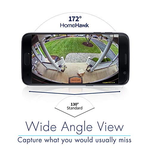 Panasonic Homehawk Outdoor Wireless Smart Home Security Camera, Wide Angle View, Color Night Vision, 2-Way Talk, Works With Alexa & Google Assistant, 1 Camera Kit (Kx-Hn7001W) #TOP4