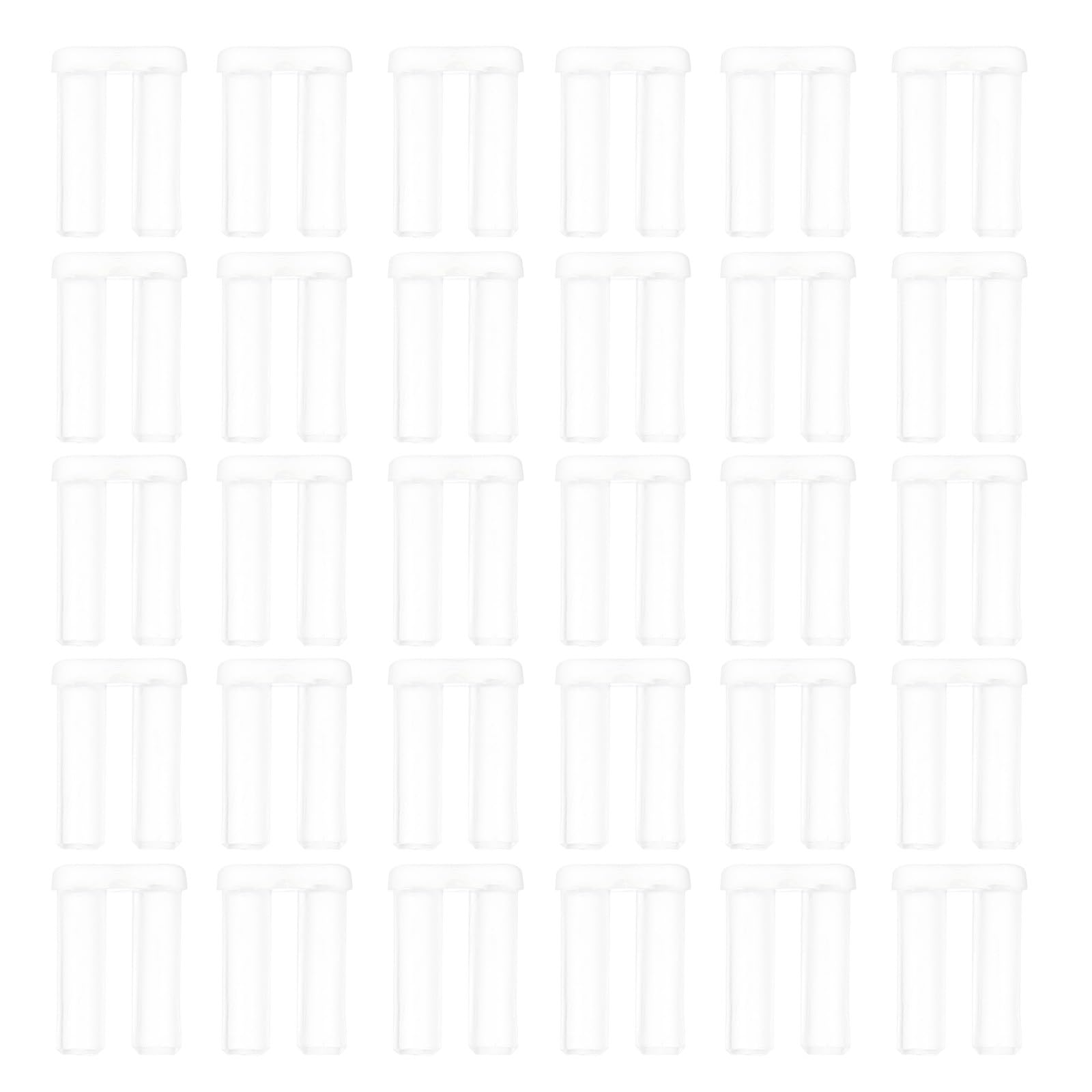 Accessori per Occhiali senza Montatura 64 Pezzi Boccole in Plastica Trasparente Doppio Manicotto Perno di Fissaggio per Riparazione Lenti Montature Sottili e Spesse Kit