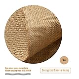 Yimihua Naturhessisch, Sackleinen Tischläufer, Vintage Natur Jute Tischläufer Look Polsterstoff Jute Stoff Handgefertigt DIY Breite 150cm (Meterware Verkauft)