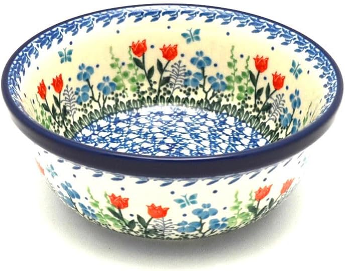 Polish Pottery Bowl - Salad - Tulip Horizon