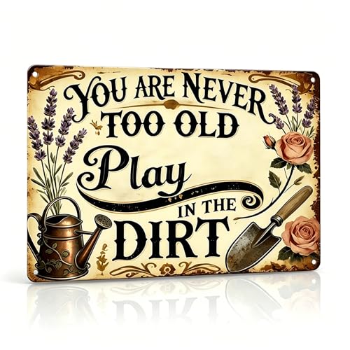 RMMNHLNC Funny Garden Metal Signs Vintage Outdoor Wall Decor 8x12 Inch