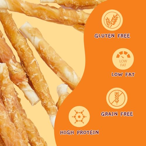 Jungle Calling Dog Treats, Chicken Wrapped Rawhide Sticks for Dogs, Grain-Free Natural Small Dogs Training Treats, Edible Pet Chew Snacks,10.6 oz, About 25 Count - Image 3