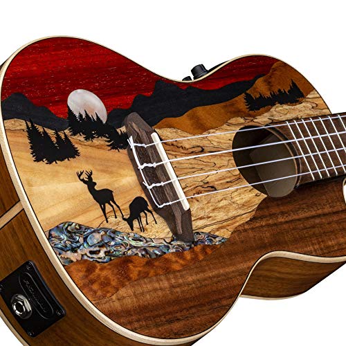 Luna UKE VISTA DEER C Guitars Vista Deer, 4-String Concert Acoustic/Electric Ukulele thumb #6