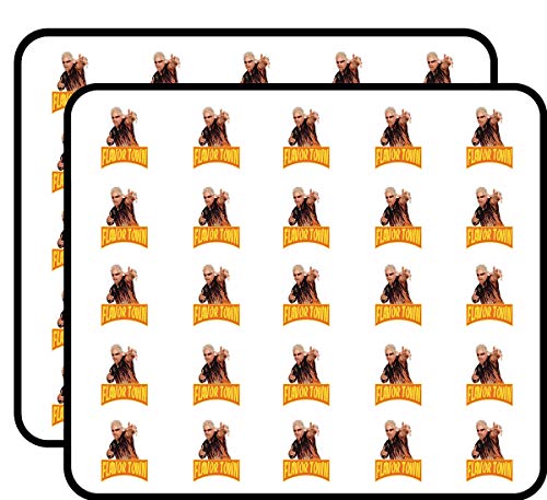 Flavor Town USA - Guy FlERl 50 Pack 1-Inch Retro Stickers for Scrapbooking, Journals, Planners, Laptops, Phones and Water Bottles