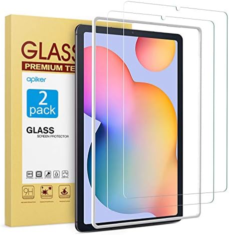 apiker 2 Pack HD Tempered Glass Screen Protector Compatible with Samsung Galaxy Tab S6 Lite 10.4 inch with Alignment Frame