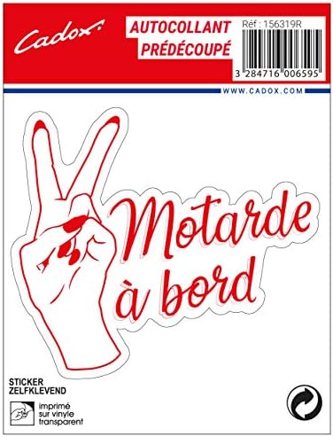 Sticker Voiture Motarde à Bord – Autocollant Femme Motarde Diamètre 13 Cm – Idéal Pour Passionnées De Moto !