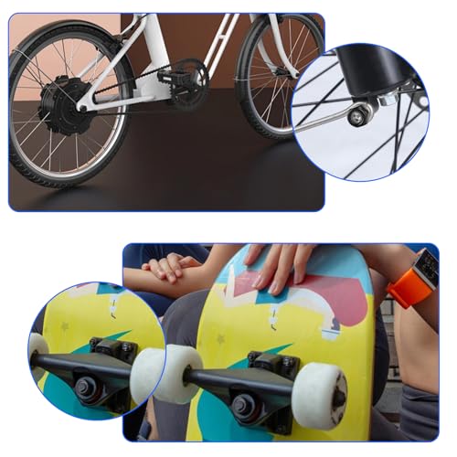 45 Stück M8 Muttern Set, Selbstsichernde Muttern Schwarz, Sechskantmuttern, DIN 985 Edelstahl Sicherungsmuttern Stoppmuttern mit Klemmteil, Metrisch Gewinde Kontermuttern mit Nylon für Schrauben