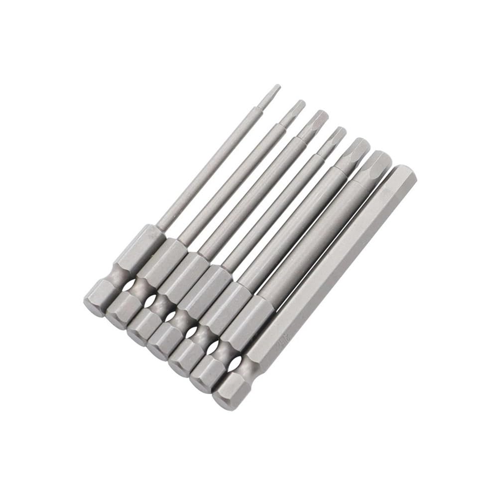 Ruxyoie 50Mm 7Pcs 7Pcs Magnetic Hex Allen Bit Set Alloy Steel 50-200Mm