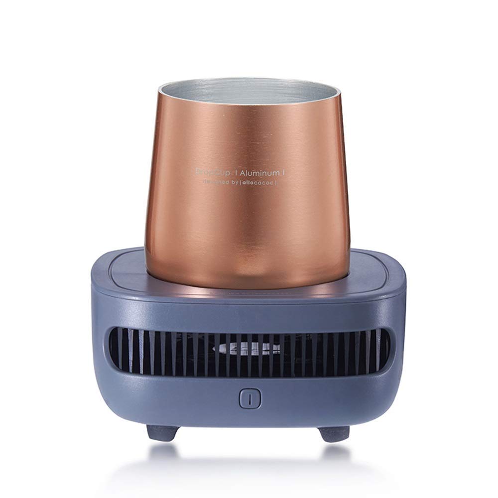 HJJH Beverage Can Cooler, Electronic Beverage Cooler for Beer, Desktop Insulator for Beer, Cola, Juice, Wine and Drinks Gold