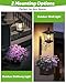 Outdoor Flower Pots 2 in 1, Solar Lamp Post with Planter, Metal Pole, Wall Mount/Standing Solar Planter Lights IP65 Waterproof, Decorative Lamp for Garden, Patio, Porch, 1-Pack (Flowers not Included)