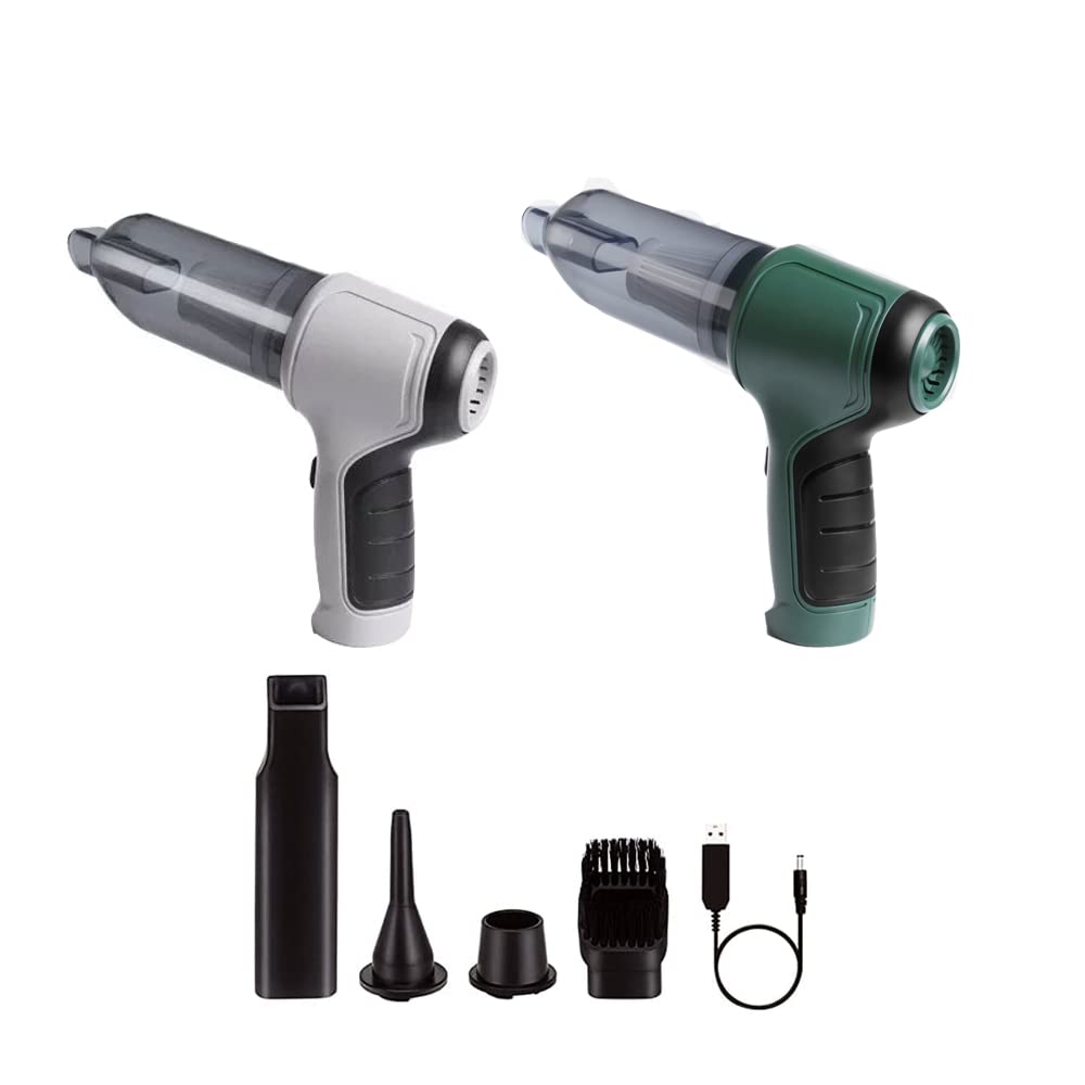 Riloer Handheld Cordless Vacuum Cleaner 9,000Pa 3 Types Nozzles Car Vacuum, 120W Rechargeable Vacuum, Low Noise Hand Vacuum for Car, Pet, Crumb, Laptop Gray