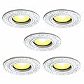 Recessed Spot Light Trim White Urethane Recessed Decorative Ceiling Medallion 6" ID X 10" OD Light Rosette Water Resistant Ceiling Moulding Renovators Supply Manufacturing Pack Of 5