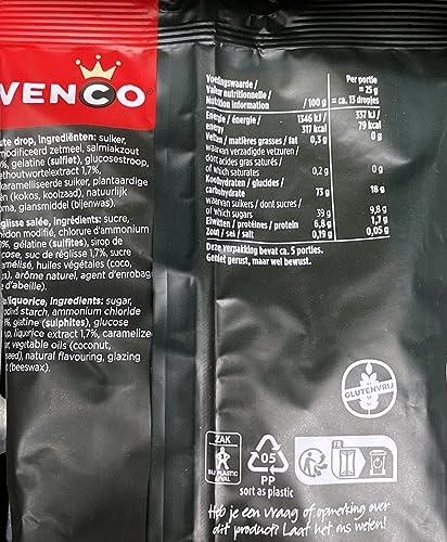 Venco Double Salt Licorice 4.2339 Ounce Bag  thumb #1