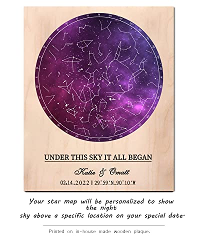 Bohva-Gifts-for-Girlfriend-Anniversary-Wedding-Gift-for-Her-Valentines-Couples-Engagement-Birthday-Gift-for-Wife-Personalized-Gift-for-Women-Custom-Star-Map-the-Night-Sky-Print-On-Wood
