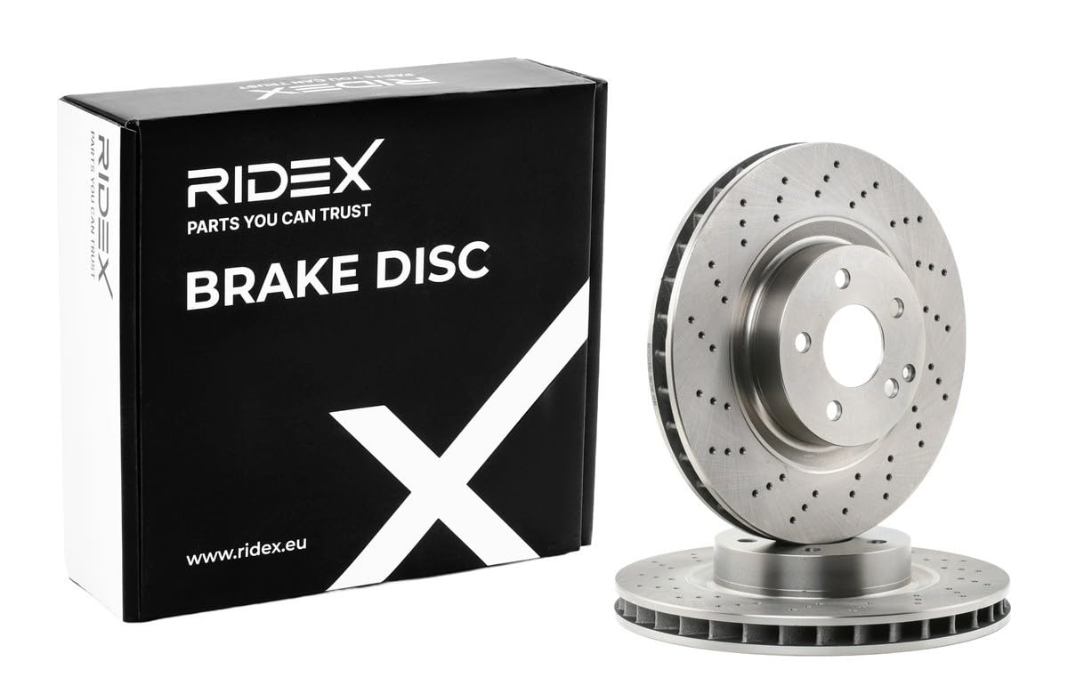 RIDEX 82B0562 2x Disco de freno Delantero sin tornillos Compatible con MERCEDES-BENZ Clase E Sedán W211