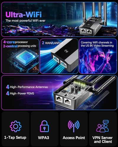 2025 WiFi Extender Signal Booster, up to 18k+sq. ft and 88+ Devices, Internet Booster for Home, Wireless Internet Repeater and Signal Amplifier w/Ethernet Port, Port, Mesh WiFi 15X Faster Access Point - Image 5