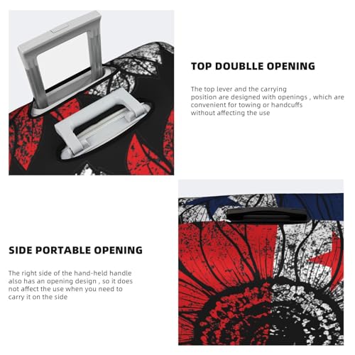 Travel Luggage Cover Vintage Sunflower Panama Panamanian Flag Fashion Washable Baggage Suitcase Protector Fit For Luggage X-Large4