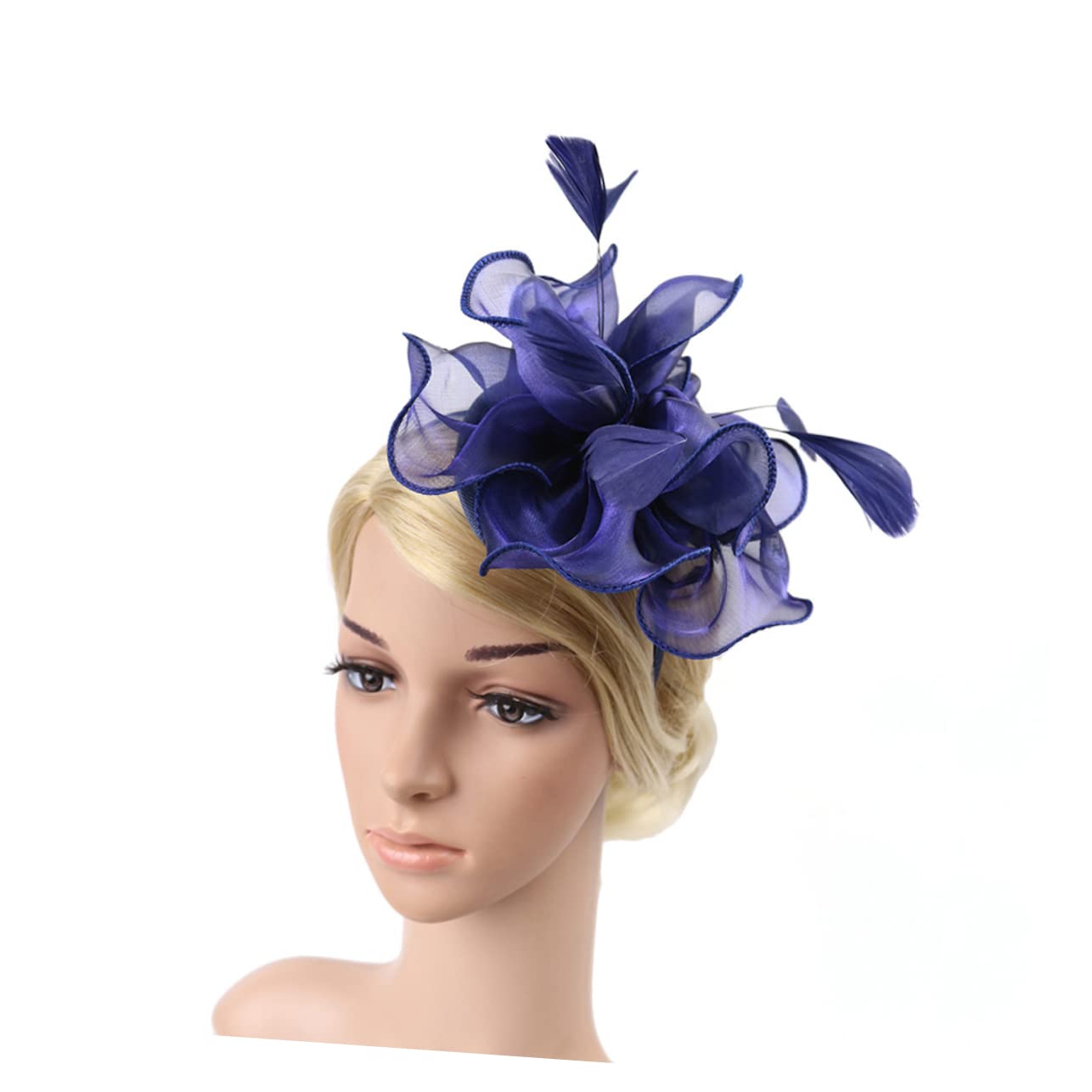 FRCOLOR 3pezzi Fascinator Elegante Organza Con Piume Per Matrimonio e Occasioni Speciali Accessorio Per Donne e Ragazze