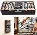 Battery Organizer Storage Case with Tester, Stores & Protects Up to 136 Batteries, Holds AAA AA C D 9V Button Cell with Clear Locking Lid for Home & Garage (Holds 136 Batteries)