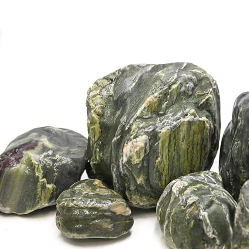 Image of Aquarium Rocks Green River Rocks 10lb Fish Tank Rocks Natural Smooth Stones & Pebbles for Aquascaping Landscaping Models Terrariums and Amphibian Enclosure(4-8inch /3Pcs)