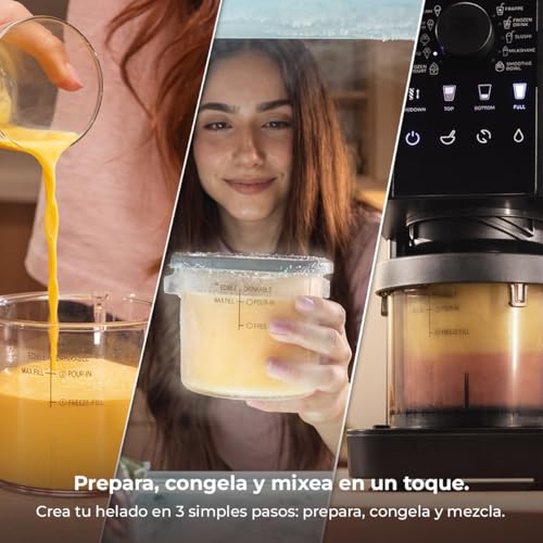 Miniatura 3 de Cecotec Máquina de Helados - Heladera - 1,35L - Gelatec 1800. 700W, 10 Programas, Botones Táctiles y Mando Giratorio, Helados y Bebidas en 3 Pasos, 3 Tarrinas BPA Free, Cremosidad Perfecta