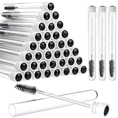 DLUGOPIS 230 Pcs Brow Lamination Supplies with Plastic Box Black Micro Eyebrow Brush Spoolies Disposable Lip Applicators Eyelash Brush Mascara Wands Micro Swabs Brow Lamination Kit for DIY Eyelash