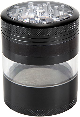 Zip Grinders - Large Herb Grinder - Four Piece with Pollen Catcher - 3.25 Inches Tall - Premium Grade Aluminum (2.5