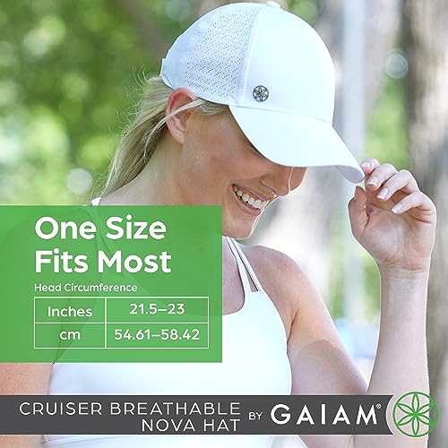 Image of Gaiam Cruiser Breathable Baseball Cap, Ponytail, Women | Lightweight & Breathable | Ponytail Hole | Adjustable Fit | Running, Hiking & Workouts | Women's Cap