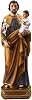 St. Joseph and Child Jesus Statues, Hand-Crafted 8 Inch Saint Joseph Resin Figurines, Catholic Religious Renaissance Collection Decoration, Religious Gift