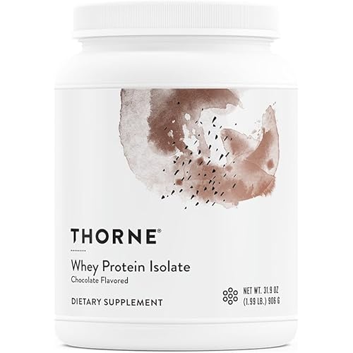 THORNE - Whey Protein Isolate - 21 Grams of Easy-to-Digest Whey Protein Powder - NSF Certified for Sport - Chocolate - 31.9 Ounces - 30 Servings