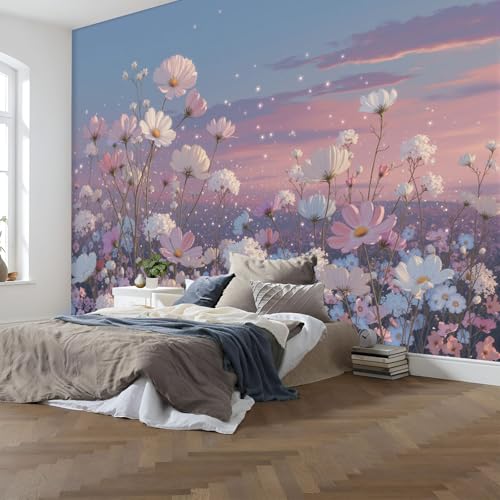 Papier peint panoramique 3D fleurs sauvages poster mural salon chambre 200x140