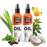 Wagging Tails 6-in-1 Soothing Oil 6.76 fl oz (Pack of 2) for Dogs & Cats | Coconut Oil and Vitamin E Helps to Control Hair Fall and Its Suitable on Skin and Fur and Improves Coat Shine and Softness