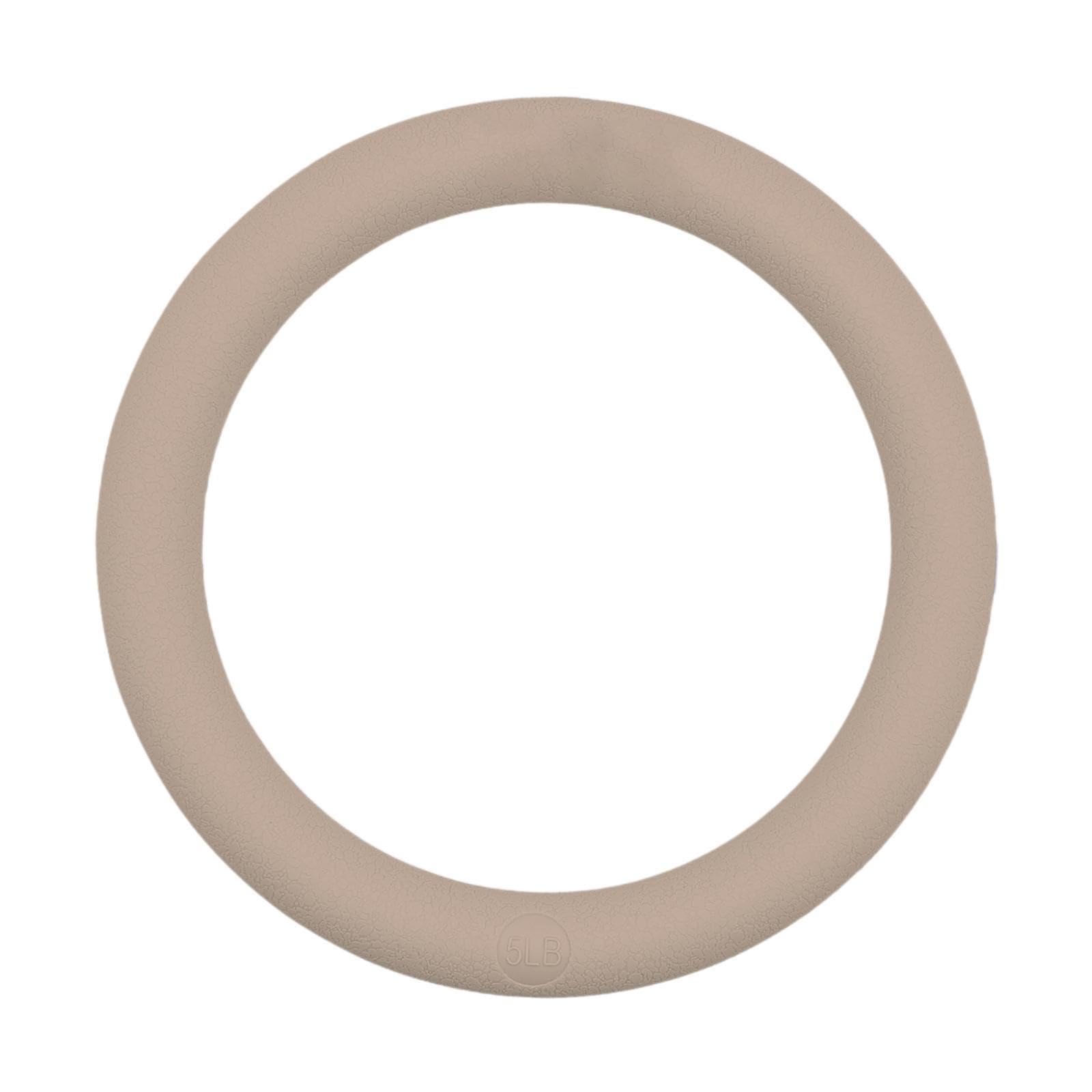 Weight Cerchio Anello Fitness Allenamento Silicone Ghisa Antiscivolo Adatto per Principianti Professionisti Esercizi, Colore del tè alla Crema