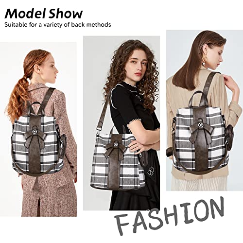 Image of ZOCAI Backpack Purse for Women Fashion Backpack Purses PU Leather Daypacks Anti-Theft Shoulder Bag Satchel Purse