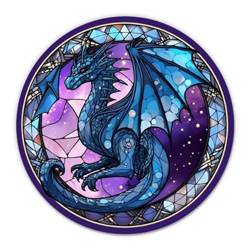 Stained Glass Dragon Sticker - 3