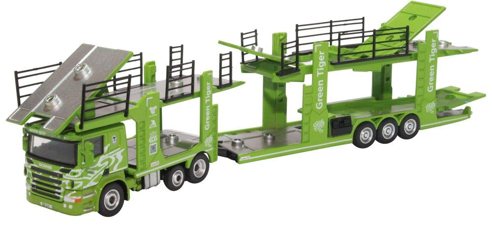 Oxford Diecast 1:76 Scania Car Transporter Green Tiger Collectable model 76SCT004