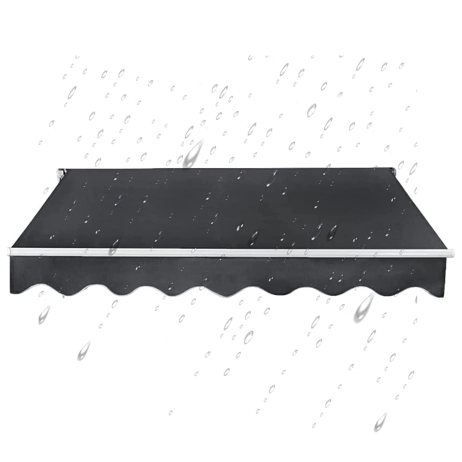 ZFUCMAYL Retractable Awnings Fabric,Many Sizes Polyester Replacement Canvas,Replacement Canopy Top Cover Canvas for Courtyard Balcony Shop Yard,Frameless(9.8x6.5ft)