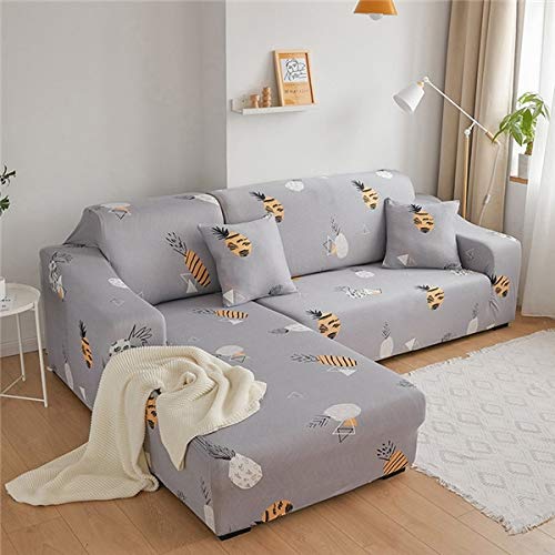Couvre canape élastique pour canapé en forme de L 4 places