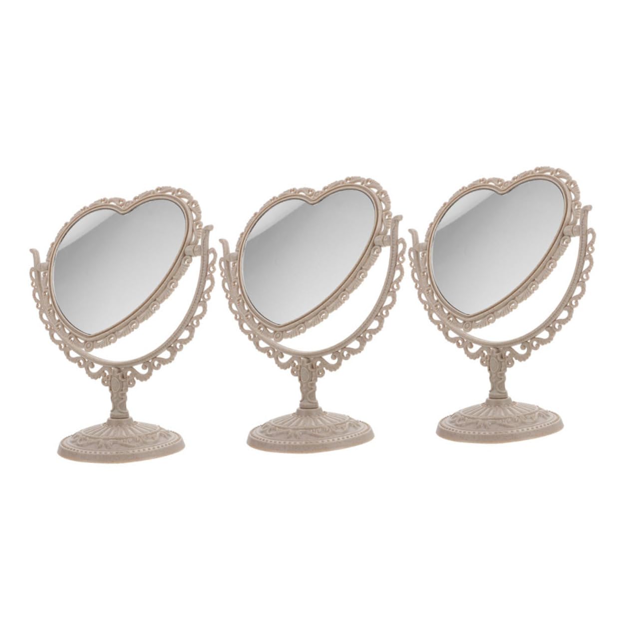 Miroir pour espace de table compact lot de 3 vintage pivotant