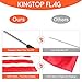 KINGTOP Telescopic Flagpole with American Flag - 12x18 USA Flag for Golf Carts, Boats, Biking | Includes Storage Bag, Durable 48