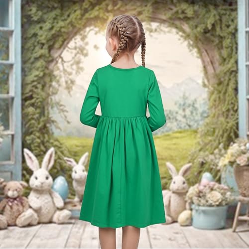 Sunny Fashion Girls Dress Casual Cotton Long Sleeve Dress Size 3-83