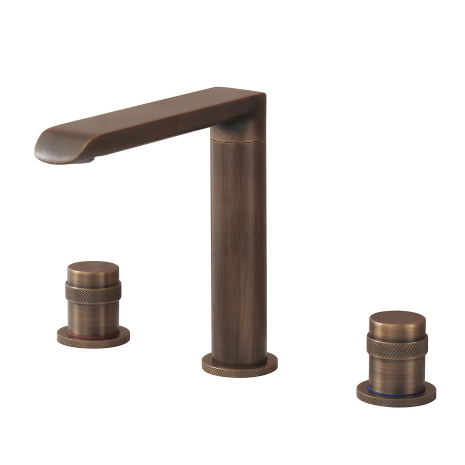 Grifo Mezclador para Lavabo de 3 Orificios Bronce Antiguo