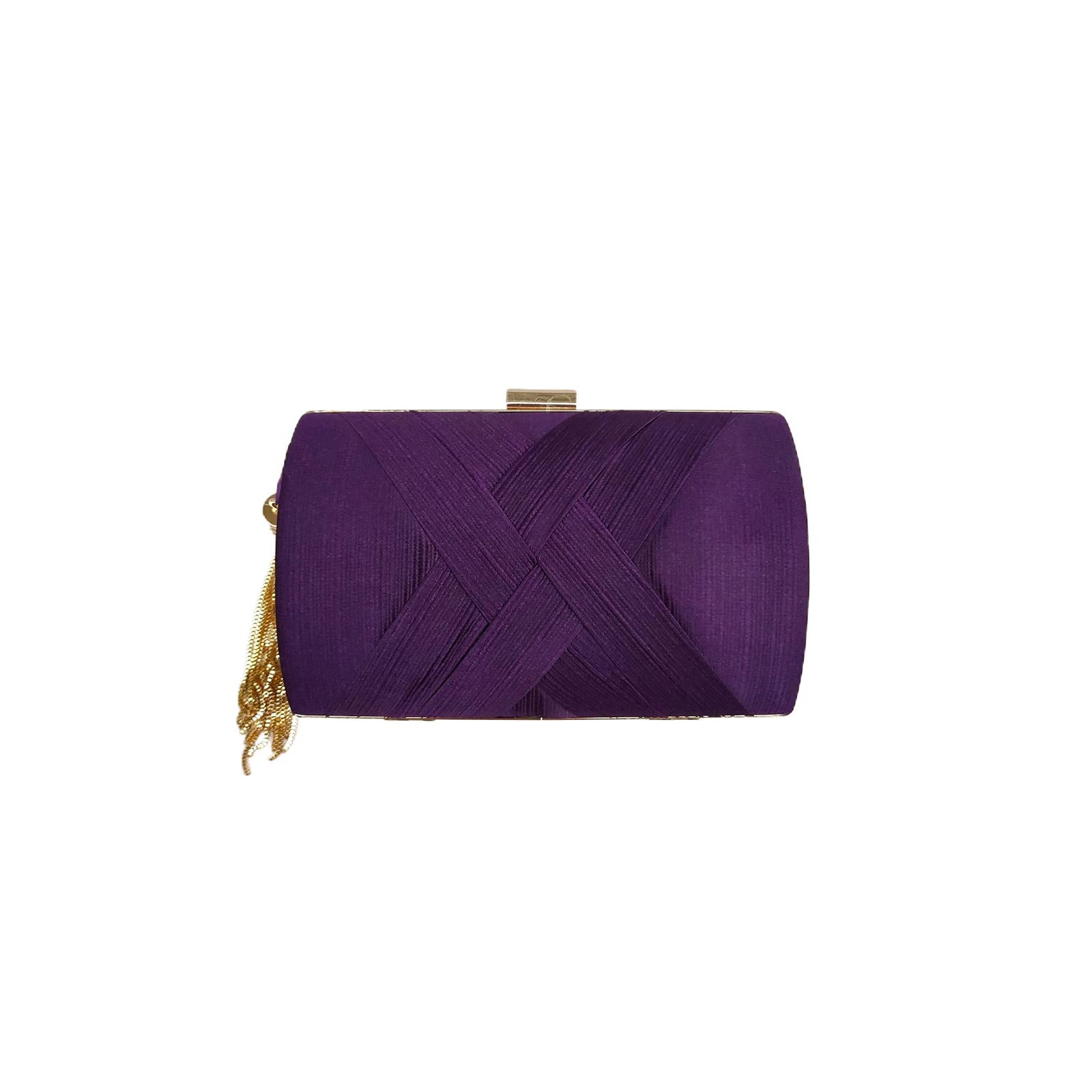 CORIOS Clutch Donna Borsetta da Sera Borsa a Spalla con Frange Pochette Piccolo con Catena Elegante Borse Messenger Cocktail Festa Cerimonia Ballo Borsa a Tracolla Viola