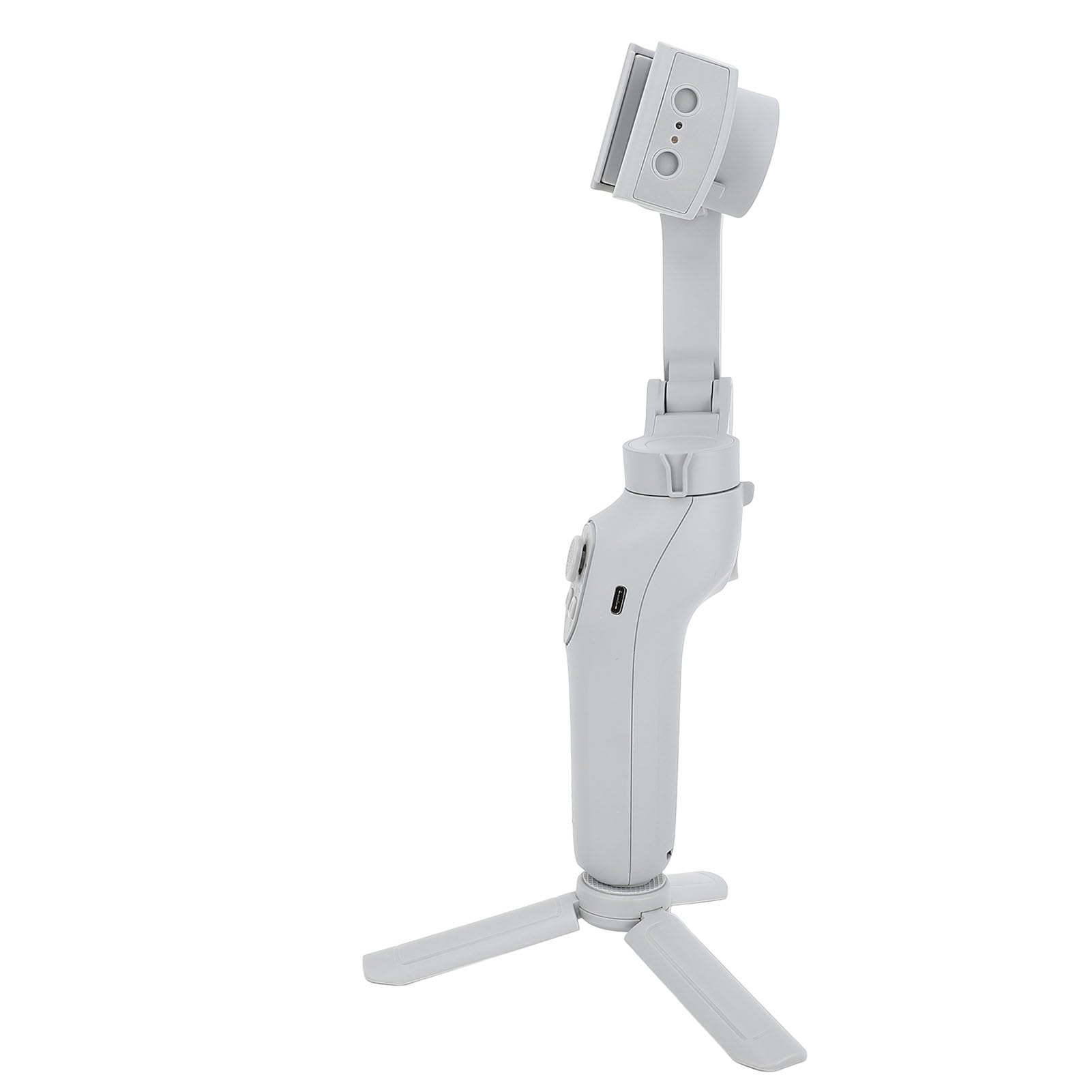 Kit de estabilizador de teléfono inteligente de mano, sin vibración, grabación de video plegable de 3 ejes con módulo de seguimiento automático de rostro AI para vloggers,