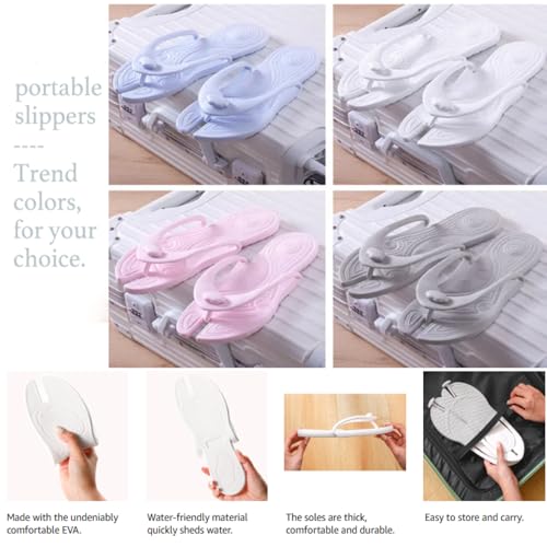 Foldable Flip-flop Travel Slippers Shower Shoes Women Non Slip,travel Slippers - Lightweight Eva with Anti-slip, Breathable, Water-proof, and Shock-absorbing Features for Unisex Adults3