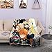 Produktbild Anjinguang Haikyuudecken superweich und flauschig, 3D-gedruckte Anime-Haikyuu-decke, leichte Plüsch- und warme Bett- und Sofaüberzug, Fleece-Überwurf