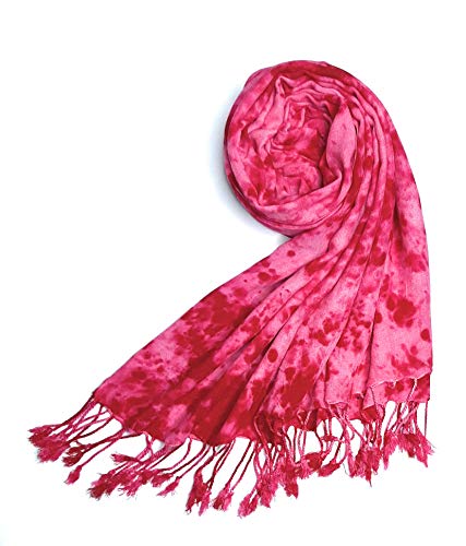Image of Rayon Scarf for Men & Women | Lightweight Stole, Shawl & Wrap with Batik Design | All-Season Summer & Winter Wear | Soft & Breathable Fabric (28 x 72 inches)